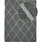 Tapis.fr Tapis en jute Sakira anthracite 200x290 cm
