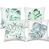Tapis.fr Housse de coussin Chino vert 45x45 cm, 4 pièces