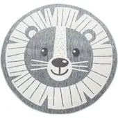 Tapis.fr Tapis pour enfants intérieur & extérieur Twitara gris 120 cm rond