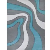 Tapis.fr Tapis moderne Diamora turquoise 120x170 cm