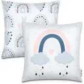 Tapis.nl Housse de coussin Chino blanc 45x45 cm, 2 pièces