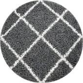 Tapis.fr Tapis shaggy Kalea anthracite 160 cm rond