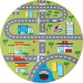 Tapis.fr Tapis pour enfants Bini vert 200 cm rond