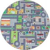 Tapis.fr Tapis pour enfants Bini gris 160 cm rond
