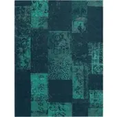 Tapis.fr Tapis tissé á plat Marbella turquoise 80x150 cm