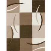 Tapis.fr Tapis moderne Diamora marron 60x110 cm