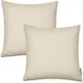 Tapis.fr Housse de coussin Chino beige 45x45 cm, 2 pièces
