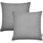 Tapis.fr Housse de coussin Chino anthracite 45x45 cm, 2 pièces