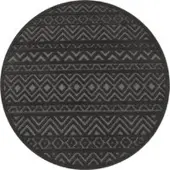 Tapis.nl Tapis d'intérieur & extérieur Livornia anthracite 200 cm rond