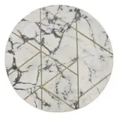 Tapis.fr Tapis Krevor jaune 120 cm rond