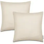 Tapis.nl Housse de coussin Chino crème 45x45 cm, 2 pièces