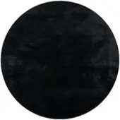 Tapis.fr Tapis moelleux Solina noir 120 cm rond