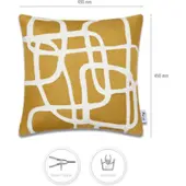 Tapis.nl Housse de coussin Chino jaune 45x45 cm, 2 pièces