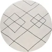 Tapis.fr Tapis Hilal blanc 200 cm rond