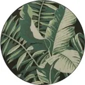 Tapis.fr Tapis d'intérieur & extérieur Ostenza noir 160 cm rond
