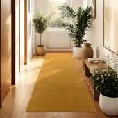 Tapis.fr Tapis Calissa jaune 80x300 cm