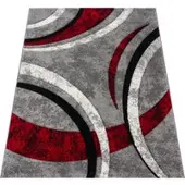 Tapis.fr Tapis moderne Bravo rouge 80x300 cm
