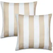 Tapis.fr Housse de coussin Chino beige 45x45 cm, 2 pièces