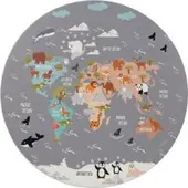 Tapis.fr Tapis pour enfants Bini gris 160 cm rond