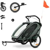 Hauck Remorque à vélo Bike N Walk Duo Dark Green