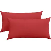 vidaXL Coussins de canapé 2 pcs Rouge 80 x 40 cm tissu