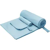 vidaXL Set de serviettes de sport 2 pcs Bleu tissu