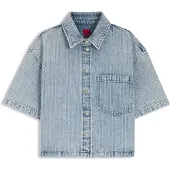 HUGO Gesila 1 10278665 Short Sleeve Blouse Bleu S Femme