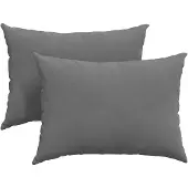 vidaXL Coussins de canapé 2 pcs Gris foncé 70 x 50 cm tissu