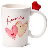 Sombo J'adoramals tasse céramique design coeur, Tasse, Multicolore