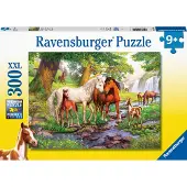 Ravensburger Puzzle XXL « Chevaux sauvages au bord de la rivière », 300 pièces