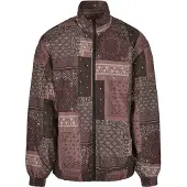 Urban Classics Veste mi-saison brun foncé / baie / blanc