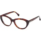 Max Mara Monture de lunettes femme - - MM5113 - Dark Havana - 53/17/140 - Acétate - Rectangulaire - Décontracté