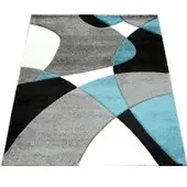 Tapis.fr Tapis moderne Diamora turquoise 80x300 cm