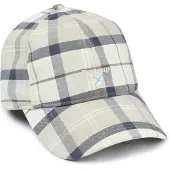 Barbour Casquette Carreaux Ecru Beige Blanc cassé