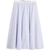 Tommy Hilfiger Poplin Branded Midi Skirt Bleu M Femme
