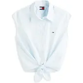 Tommy Hilfiger Chemisier bleu clair / blanc