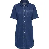 ONLY Robe en jean Femme Dark Blue Denim