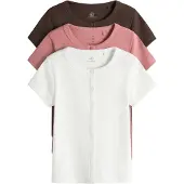 The Set Cardigan brun foncé / rose / blanc