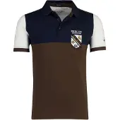 Aeronautica Polo bleu foncé de l'Militare avec logo sur la manche
