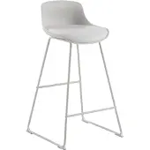 Ebuy24 Tina tabouret de bar Cuir synthétique blanc.
