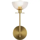 Alora Elstead Sylvia Applique E14 aspect or brossé Verre transparent
