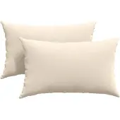 vidaXL Coussins de canapé 2 pcs Beige 50 x 30 cm tissu