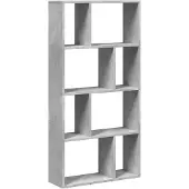 vidaXL Bibliothèque gris béton 60x20x120 cm bois d'ingénierie