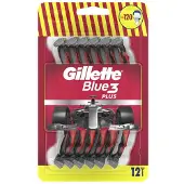 Gillette Rasoirs jetables pour hommes Bleu3 Rouge - 12 pièces