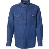 Wrangler Western Long Sleeve Shirt Bleu L Homme