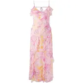 Trendyol Robe jaune clair / rose