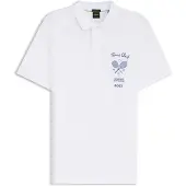 BOSS pour homme. 50559753 Polo Member Mesh blanc (M), Casuel, Maille, Manche courte