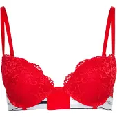 GUESS Soutien-gorge 'BELLE' gris clair / rouge / noir / blanc