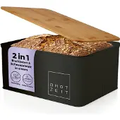Lumaland Brotkasten, Stockage du pain, Noir, Beige