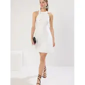 Trendyol Robe de cocktail blanc